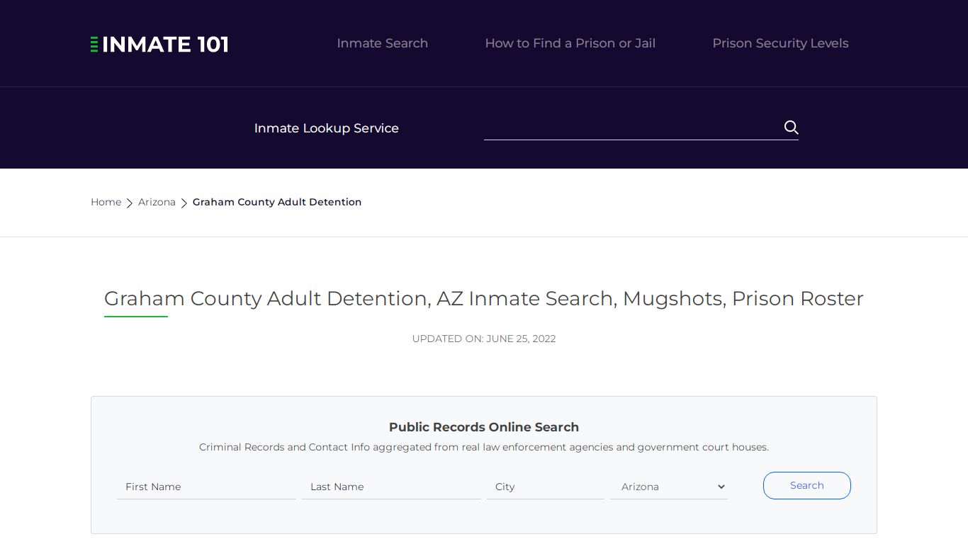 Graham County Adult Detention, AZ Inmate Search, Mugshots ...